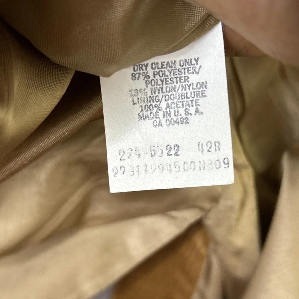 Vintage Lee Corduroy Western Blazer Jacket Brown 42R USA Made 70s 80s